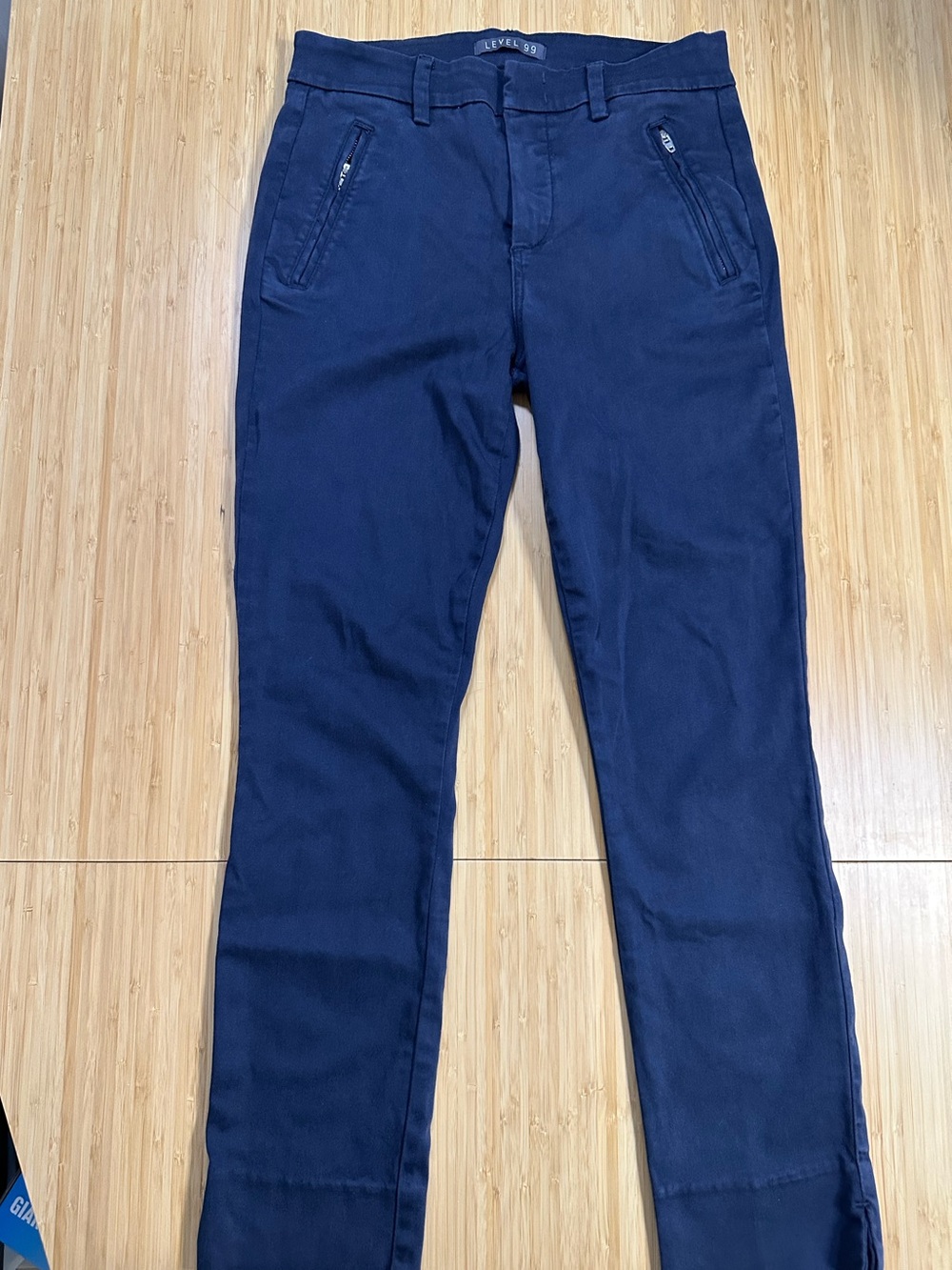 Level 99 Women's Navy Stretch Chino Pants